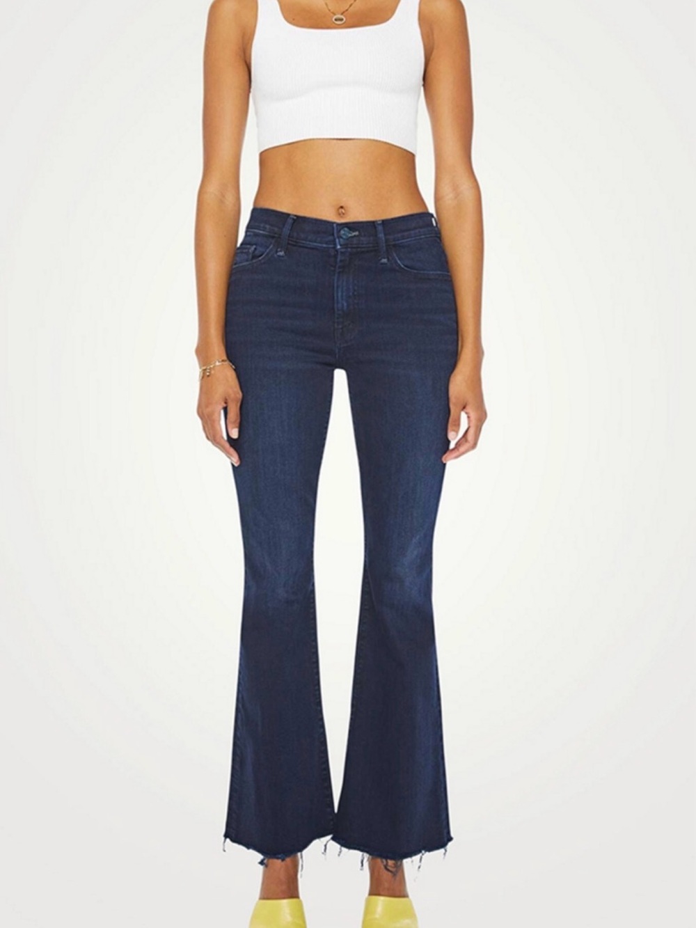 MOTHER Dark Blue High-Rise Flare Jeans size 27